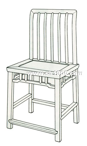 图3一统碑木梳背椅