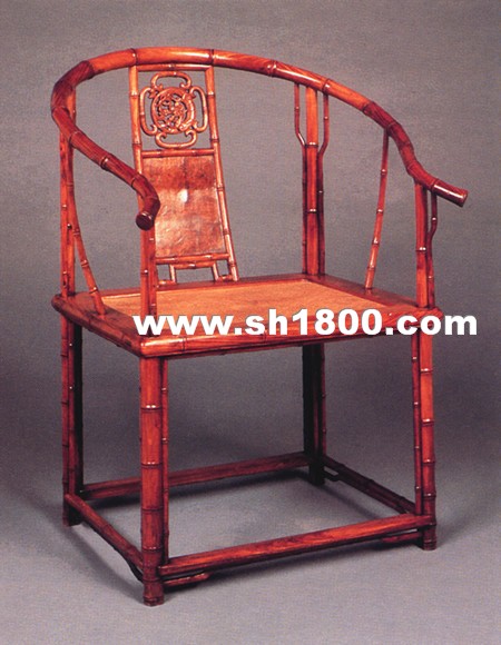 黄花梨竹节纹圈椅